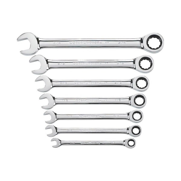 Gearwrench GEARWRENCH 12 Point SAE Ratcheting Combination Wrench Set 7 pc - 9317