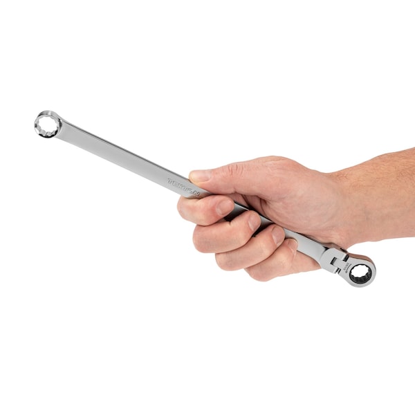 Tekton 13 mm Long Fixed/Flex Head 12-Point Ratcheting Box End Wrench - WRB35413