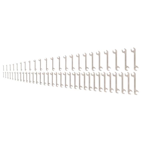 Tekton Angle Head Open End Wrench Set, 56-Piece 1/4 - 1-1/2 in., 6 - 38 mm - WAE93004