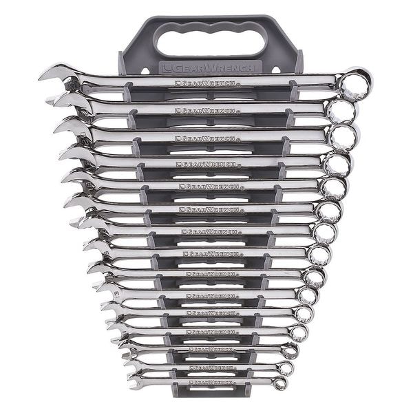 Gearwrench 15 Piece 12 Point Long Pattern Combination Metric Wrench Set - 81902