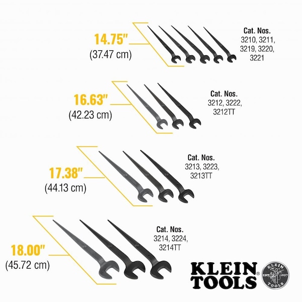 Klein Tools Spud Wrench 1-7/16-Inch Nominal Opening for Heavy Nut - 3213