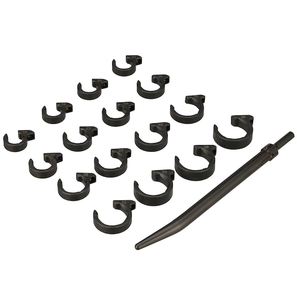 Milton ShockIt Line Wrench Set, 16-Piece Metric - Heavy Duty Industrial/Hydraulic Line Fittings - LT1930XL