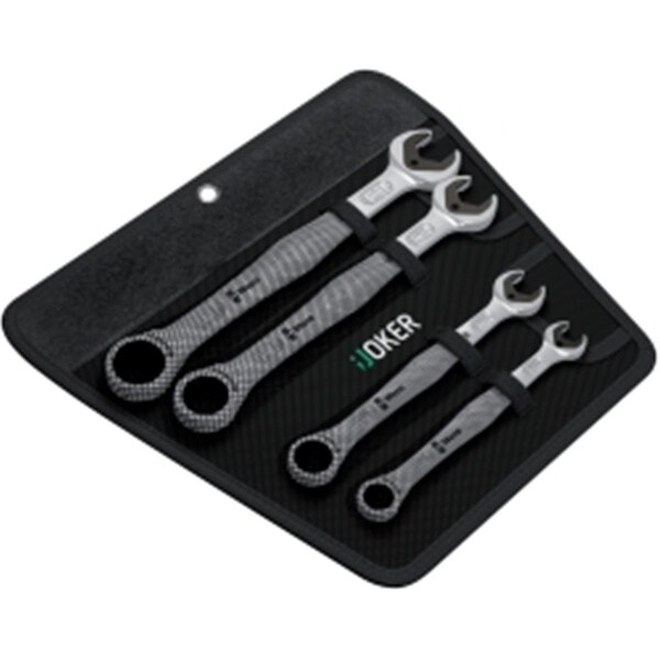 Wera Joker Metric Ratcheting Combination Wrench Set, 4 Piece, 4PK - 5073290001