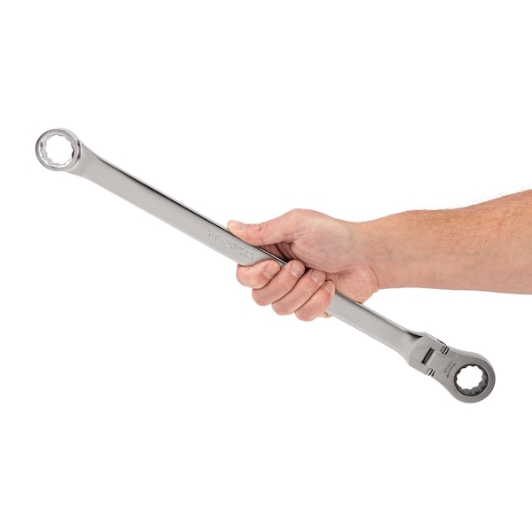 Tekton 24 mm Long Fixed/Flex Head 12-Point Ratcheting Box End Wrench - WRB35424