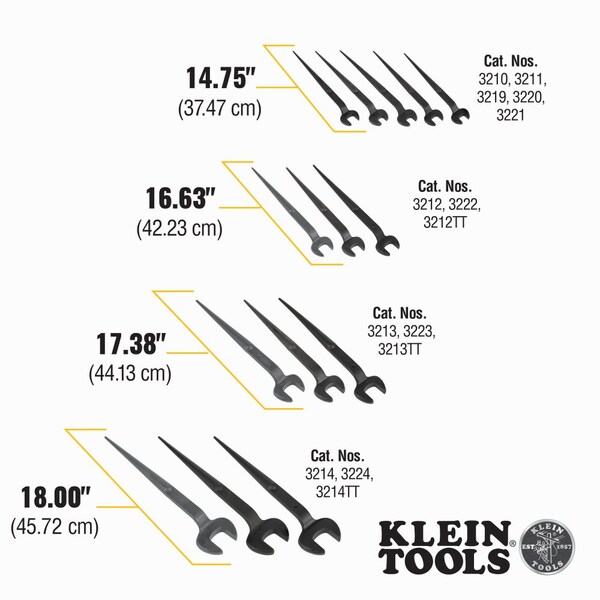 Klein Tools Spud Wrench, 1-1/4-Inch Nominal Opening with Tether Hole - 3212TT
