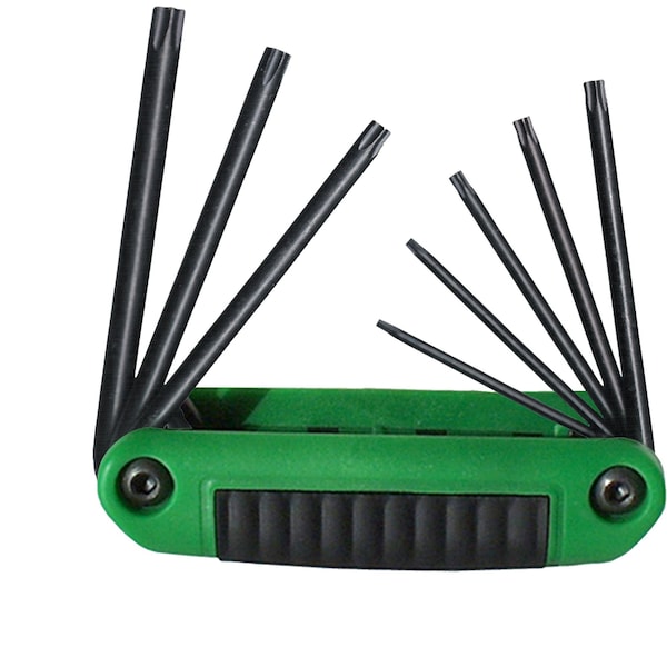 Eklind Eklind Ergo-Fold T8-T40 Fold-Up Torx Hex Key Set 8 pc - 25581
