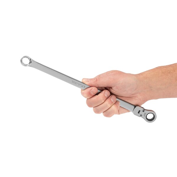 Tekton 14 mm Long Fixed/Flex Head 12-Point Ratcheting Box End Wrench - WRB35414