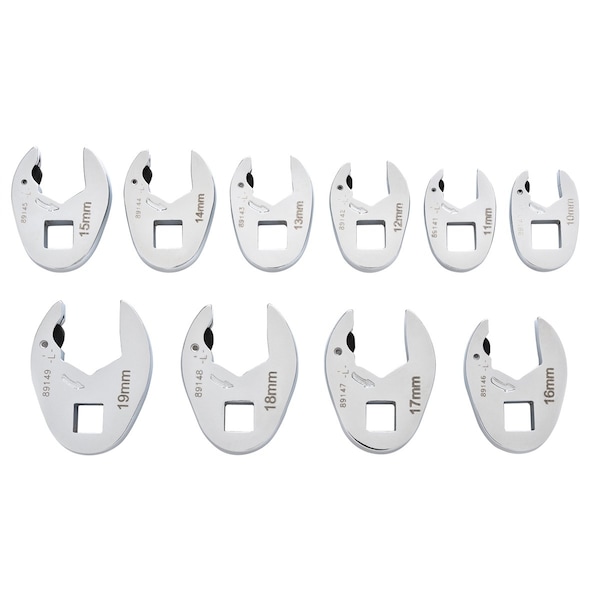Kd Tools Ratchet Crowfoot Wrnch Set, Metric, 10 pcs - 89119