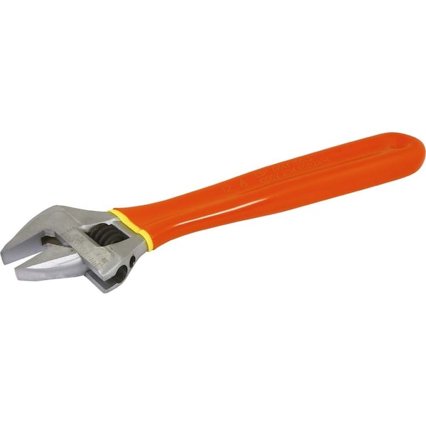 Gray Tools 12" Heavy Duty Adjustable Wrench, 1000V Insulated - 65312A-I