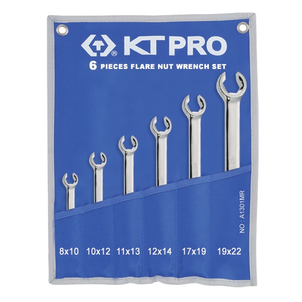 Kt Pro Tools Flare Nut Wrench Set, Metric, 6 Piece - A1301MR