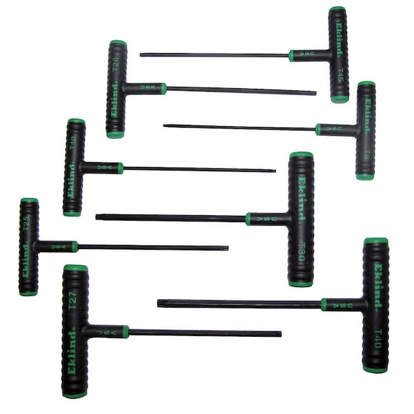 Eklind 8 Piece 6" Power T-Handle Torx Key Set with Pouch - 68688