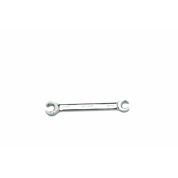 Wright Tool Flare Nut Wrench 6 Point Metric Satin Full Polish - 16-14MM