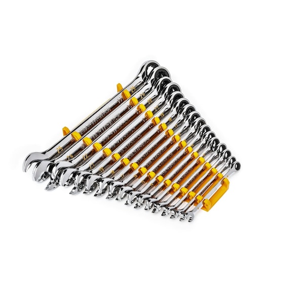 Gearwrench 16 Piece 90-Tooth 12 Point Metric Combination Ratcheting Wrench Set - 86928