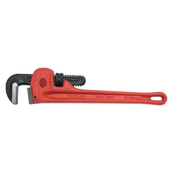 Wheeler-Rex 8" L 1" Cap. Iron Straight Iron Pipe Wrench, 8" - 4508
