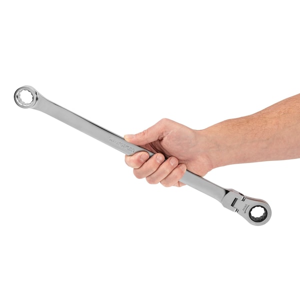 Tekton 20 mm Long Fixed/Flex Head 12-Point Ratcheting Box End Wrench - WRB35420