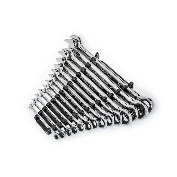 Gearwrench 14 Piece 90-Tooth 12 Point SAE Combination Ratcheting Wrench Set - 86959