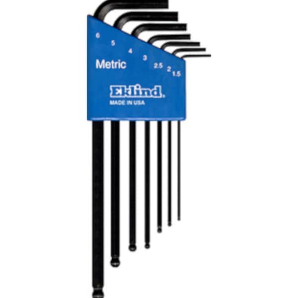 Eklind Eklind Ball Hex-L 1.5 to 6 mm Metric Long Arm Balldriver Hex Key Set 7 pc - 13607