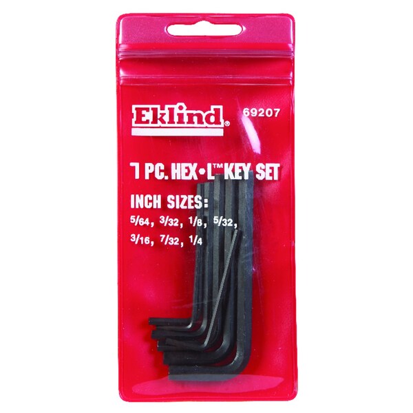 Eklind Eklind Hex-L 5/64 to 1/4 in. SAE Short Arm Hex L-Key Set 7 pc - 69207
