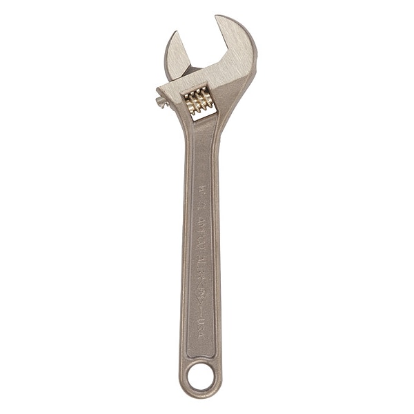 Ampco Safety Tools Adj. Wrench, Nonspark, 8", 1-1/8", Natural - W-71