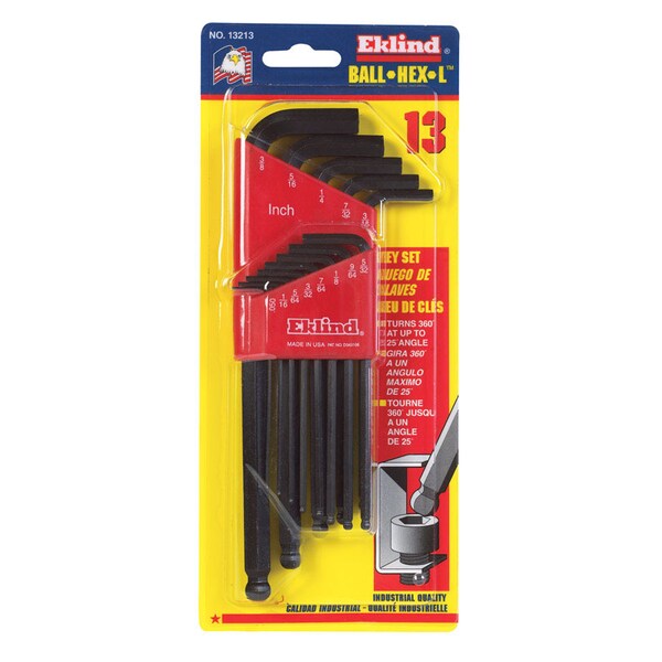 Eklind Eklind Ball-Hex-L SAE Long Arm Ball End Hex L-Key Set 13 pc - 13213