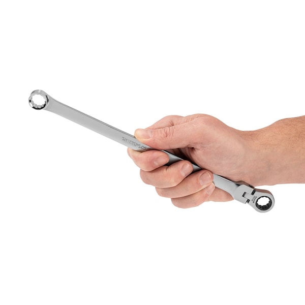 Tekton 12 mm Long Fixed/Flex Head 12-Point Ratcheting Box End Wrench - WRB35412