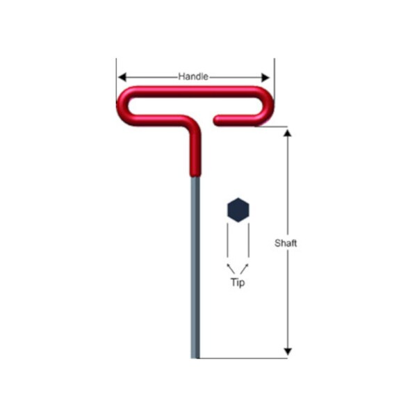 Eklind Eklind 1/8 in. SAE T-Handle Hex Key 1 pc - 51908