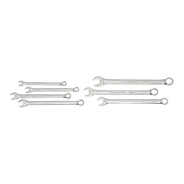 Gearwrench 7 Piece 12 Point Long Pattern Combination SAE Wrench Set with Tool Roll - 81933