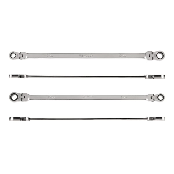 Tekton 8 x 10 mm Long Flex Head 12-Point Ratcheting Box End Wrench - WRB36408