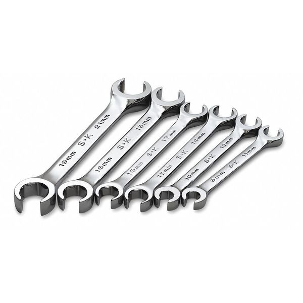 Sk Professional Tools Flare Nut Wrench Set, 6 Pieces, 6 Pts - 376
