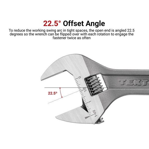 Tekton 6 Inch Adjustable Wrench 1-1/2 in. Jaw Capacity - WSA04122