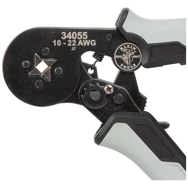 Klein Tools Ratcheting Ferrule Square Crimper, 10 to 22 AWG Wire - 34055