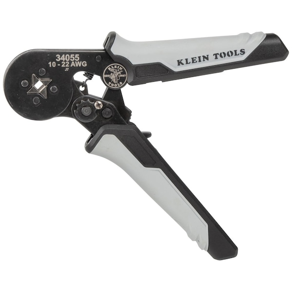 Klein Tools Ratcheting Ferrule Square Crimper, 10 to 22 AWG Wire - 34055