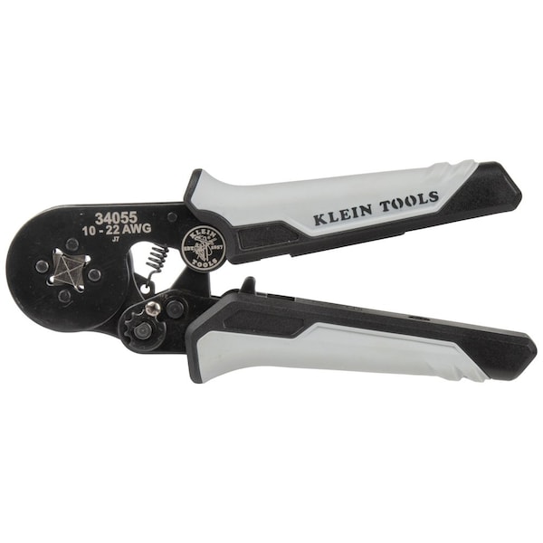 Klein Tools Ratcheting Ferrule Square Crimper, 10 to 22 AWG Wire - 34055