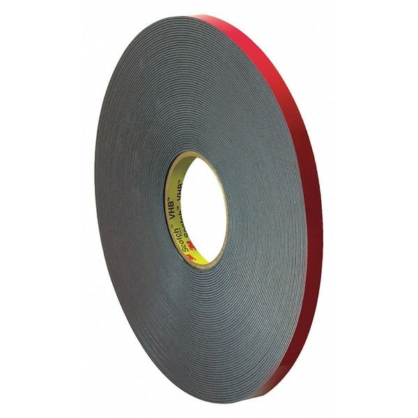 Cinta VHB™ 5958FR de 3M, 40.0 Mil, 1/2" x 5 yds., Negro, 1/Caja - VHB595812R