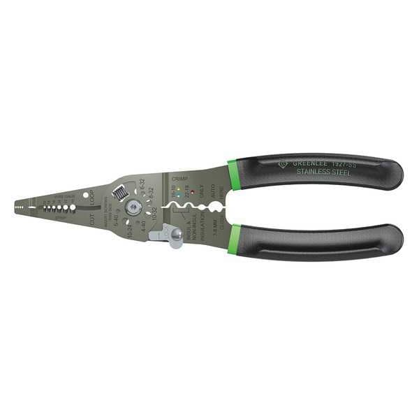 Greenlee 8 7/8 in Wire Stripper Solid: 8 to 18 AWG, Stranded: 10 to 20 AWG - 1927-SS