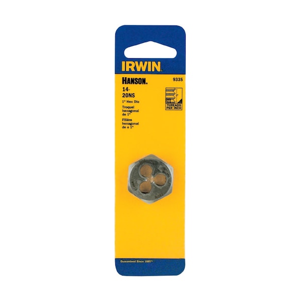Irwin Irwin Hanson High Carbon Steel SAE Hexagon Machine Screw Die 14-20 1 pc - 9335ZR