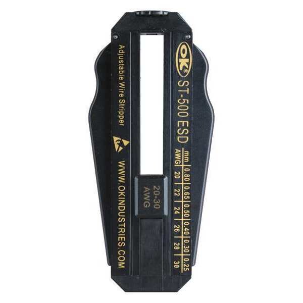 Ok Industries 4 in ESD Safe Adjustable Wire Stripper 20 to 30 AWG - ST-500ESD