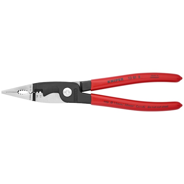 Knipex Wire Strippers, 8" 6-in-1 Electrical Ins - 13 81 8 SBA