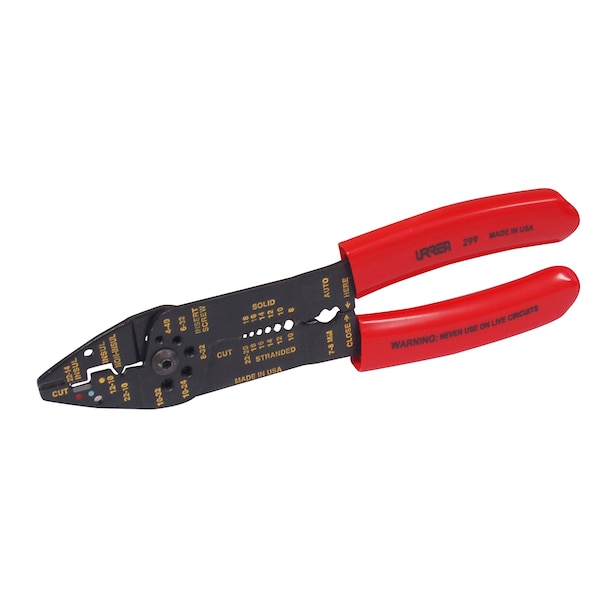 Urrea Wire Stripping plier with crimper/screw cutt 8-3/4 - 299