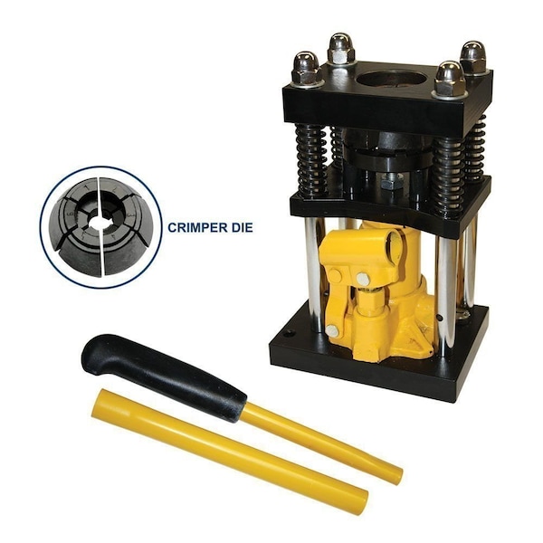 Interstate Pneumatics Manual Benchtop Crimper for 1/2 Inch to 3/4 Inch Rubber & PVC Hose - H10-8
