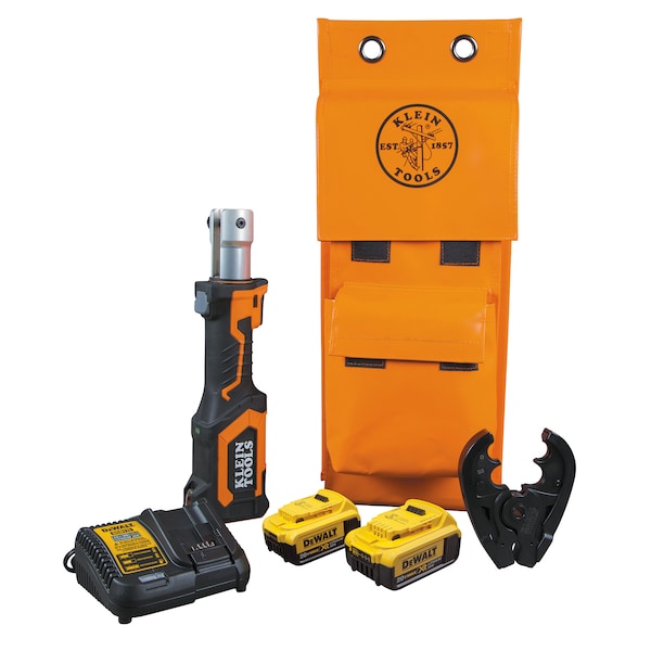 Klein Tools Battery-Operated Crimper, O+ Die Head, 4 Ah - BAT207T234H