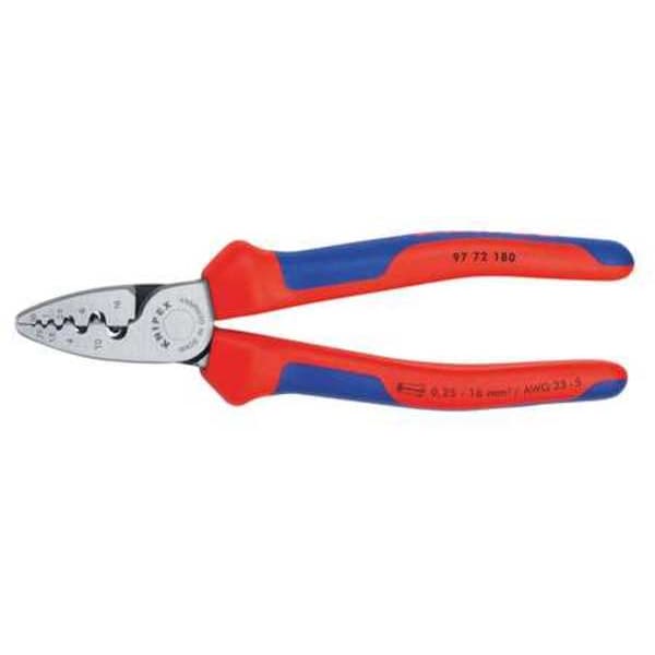 Knipex 7 1/4 in Crimper 23 to 5 AWG - 97 72 180