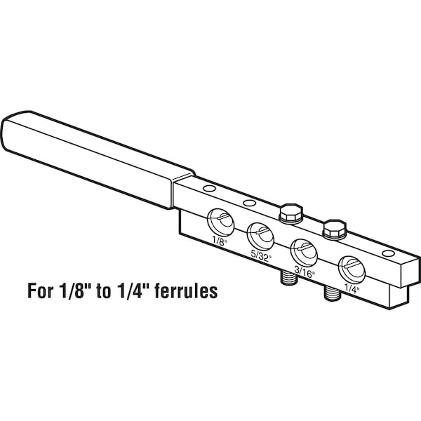 Prime-Line Swage-It Crimper Tool, Use with 1/8 in. - 1/4 in. Ferrules, Steel  Single Pack - GD 52216
