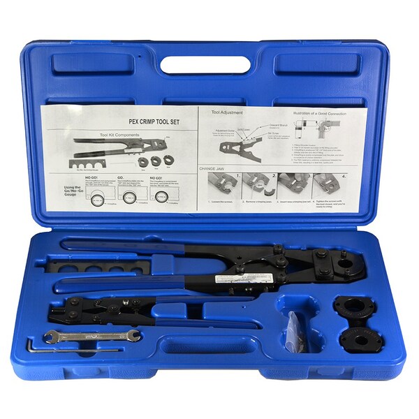 Jones Stephens PEX Crimp Set with 3/8in., 1/2in., 3/4in. - J40950