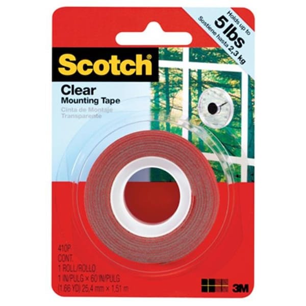 Cinta de montaje transparente 3M 410P de 60 x 0.045 pulgadas - 204464