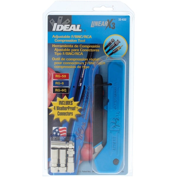 Ideal 6 1/4 in Crimper RG-59, RG-6 - 33-632