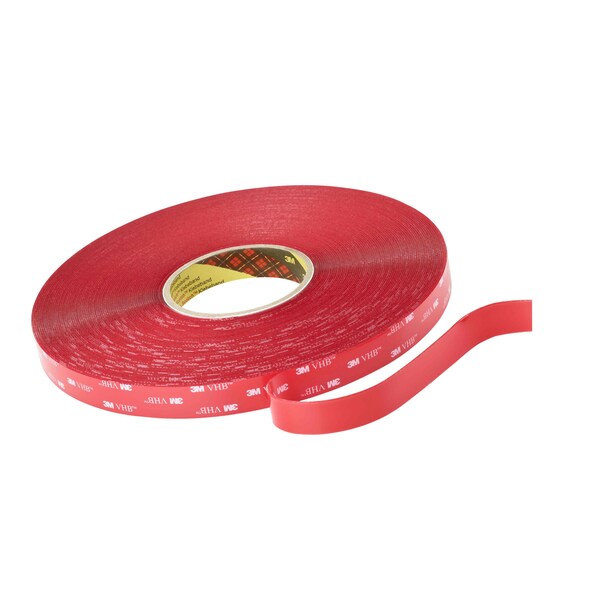 Cinta adhesiva VHB 4910 de 3M - Transparente, 1/2" x 36 yd, 40 mil - 7000123482