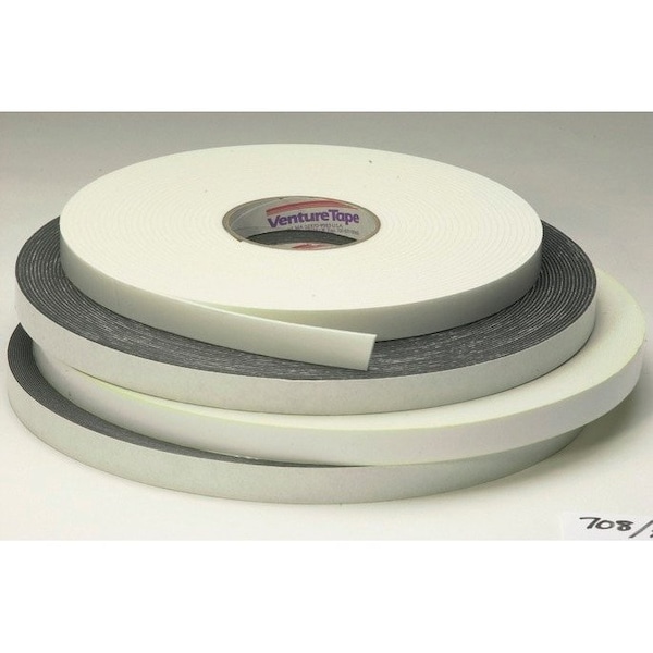 Cinta de espuma de doble cara, 3/8" x 150 pies, negro, paquete de 53 - VG716B-FC523