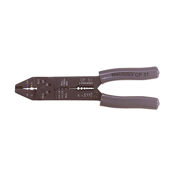 Teng Tools CP51 9" Professional Quality Crimping Pliers & Wire St - CP51