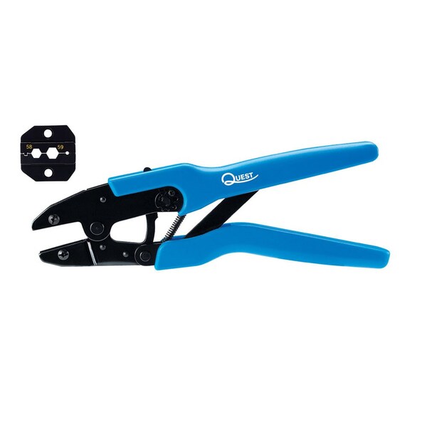 Quest Technology International Coax Ratchet Crimp Tool - .255″/.213″/.068″ For 3Pc Bnc/Tnc On Rg-58 - TRF-3000